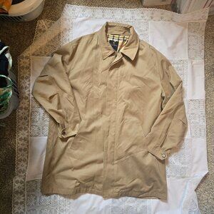 Brooks Brothers Khaki Cotton Overcoat Trench Coats Size XL